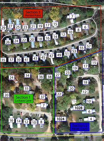 Sections 1-3 Layout & Vacant Lots